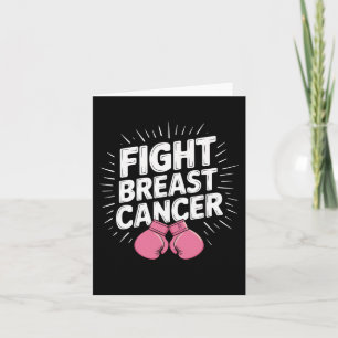 Fight Breast Cancer Awareness Boxing Gloves Card