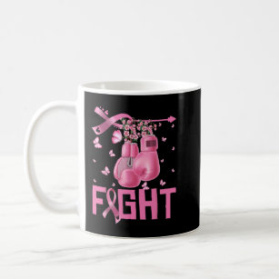 Fight Breast Cancer Awareness Boxing Gloves Warrio Coffee Mug