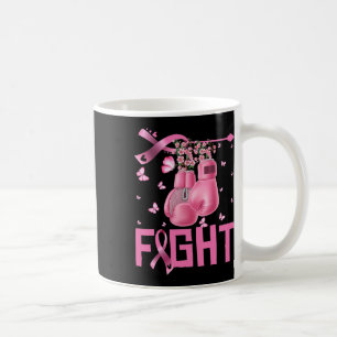 Fight Breast Cancer Awareness Boxing Gloves Warrio Coffee Mug