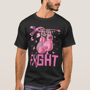 Fight Breast Cancer Awareness Boxing Gloves Warrio T-Shirt