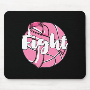 Fight Breast Cancer Awareness Bysketbyll Player By Mouse Pad