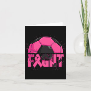 Fight Breast Cancer Awareness Day Fighter Pink Rib Card