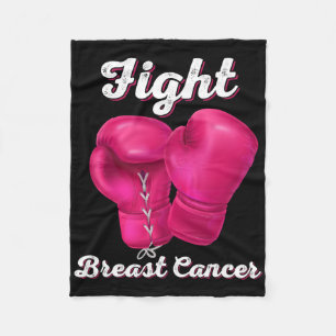 Fight Breast Cancer Boxing Gloves Breast Cancer Aw Fleece Blanket