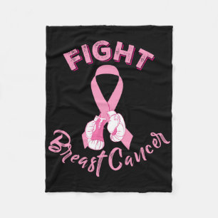 Fight Breast Cancer Boxing Gloves Breast Cancer Aw Fleece Blanket
