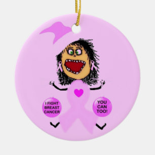 Fight Breast Cancer Ceramic Ornament