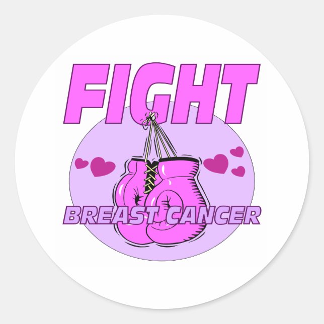 Fight Breast Cancer Classic Round Sticker (Front)