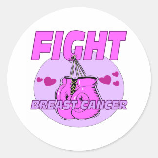 Fight Breast Cancer Classic Round Sticker