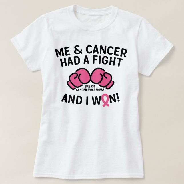 Fight Breast Cancer I Won Breast Cancer Survivor S T-Shirt (Design Front)
