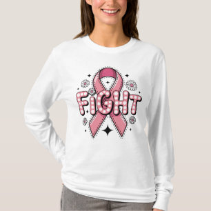 Fight Breast Cancer - Pink Ribbon Daisies T-Shirt