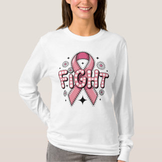 Fight Breast Cancer - Pink Ribbon Daisies T-Shirt