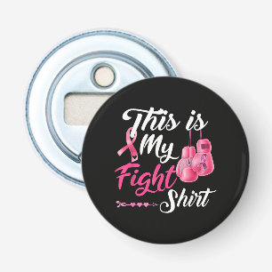 Fight Breast Cancer Pink Ribbon Fighter Boxing Bottle Opener