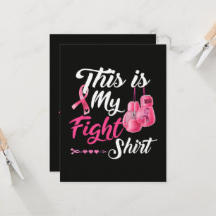 Fight Breast Cancer Pink Ribbon Fighter Boxing Invitation