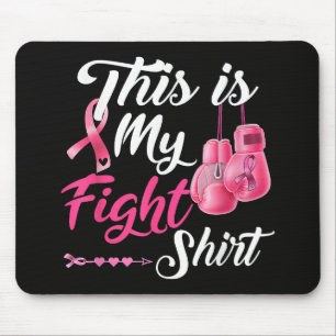 Fight Breast Cancer Pink Ribbon Fighter Boxing Mouse Pad