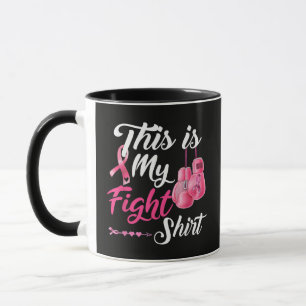 Fight Breast Cancer Pink Ribbon Fighter Boxing Mug