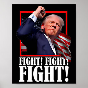 Fight Butler Pennsylvania Trump Rally Today Trump Poster