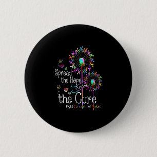 Fight Cancer In All And Every Color Ribbons Flower 6 Cm Round Badge