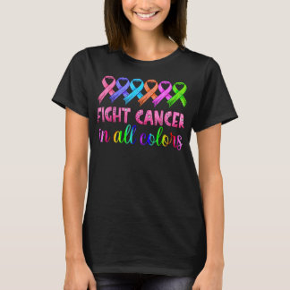 Fight cancer in all and every colour ribbons leopa T-Shirt