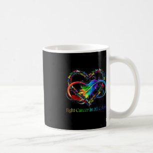 Fight Cancer in All Colour Fight Cancer Feather Ri Coffee Mug