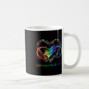 Fight Cancer In All Colour Fight Cancer Feather Ri Coffee Mug