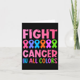 Fight Cancer In All Colour Ribbon Breast Cancer Aw Card