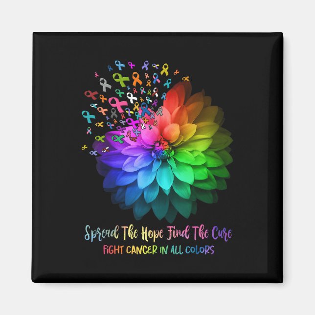 Fight Cancer In All Colour Spread The Hope Find A  Magnet (Front)