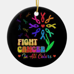 Fight Cancer In All Colour Struggling Survivor Sup Ceramic Ornament