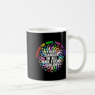 Fight Cancer in and Every Colour Cancer Ribbons Coffee Mug