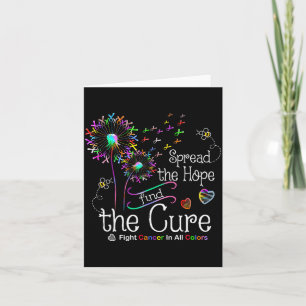 Fight cancer in and every colour ribbons dandelion card