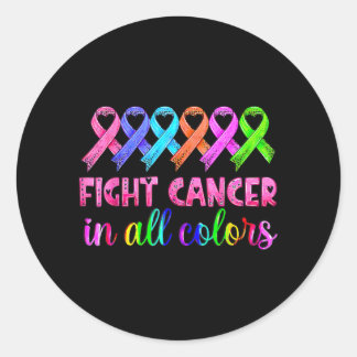 Fight Cancer in Breast Cancer Awareness Classic Round Sticker