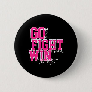 Fight Cancer Pink Breast Cancer Awareness Warrior 6 Cm Round Badge