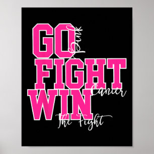 Fight Cancer Pink Breast Cancer Awareness Warrior Poster