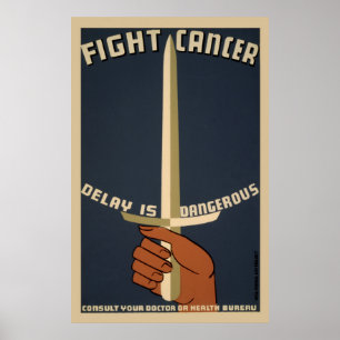 Fight Cancer WPA Vintage Poster