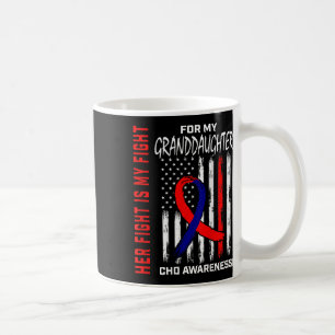 Fight Chd Awareness Granddaughter Usa Flag Back Gr Coffee Mug