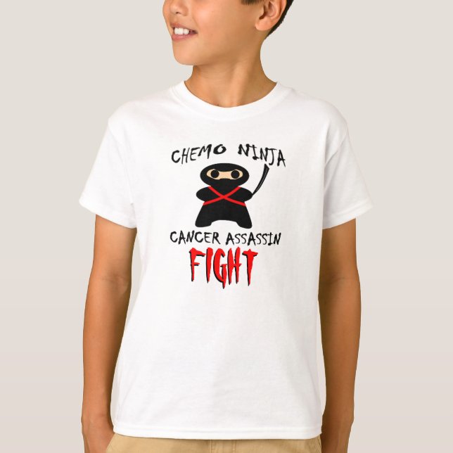 FIGHT!  Chemo Ninja Cancer Assassin T-Shirt (Front)