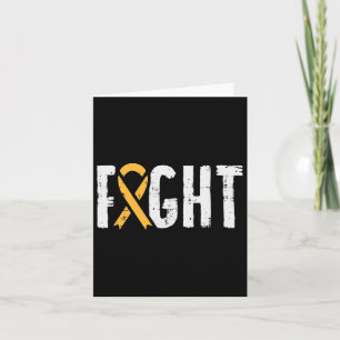 Fight Childhood Cancer Ribbon Awareness Support Wa Card