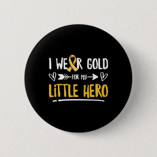 Fight Childhood Cancer Spruch for a Dad of a Warri 6 Cm Round Badge