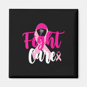 Fight Cure Pink Ribbon Breast Cancer Awareness Sur Magnet