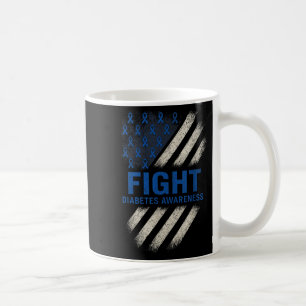 Fight Diabetes Awareness - Diabetes Usa Flag Coffee Mug