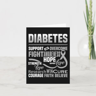Fight Diabetes Awareness Support Hope Believe Card