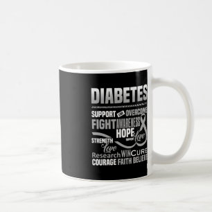 Fight Diabetes Awareness Support Hope Believe  Coffee Mug