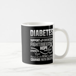 Fight Diabetes Awareness Support Hope Believe Coffee Mug