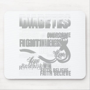 Fight Diabetes Awareness Support Hope Believe Mouse Pad