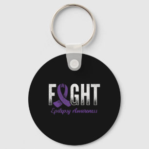 Fight Epilepsy Awareness 1 Key Ring