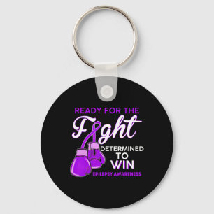 Fight Epilepsy Awareness Purple Butterfly  Key Ring