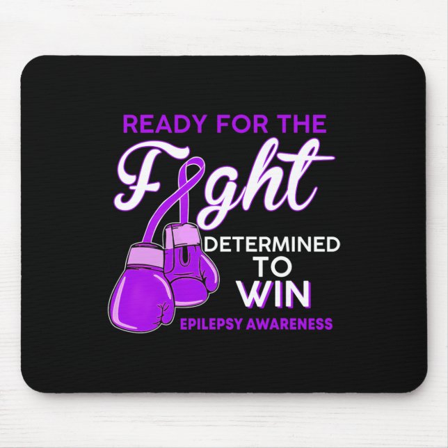 Fight Epilepsy Awareness Purple Butterfly  Mouse Pad (Front)