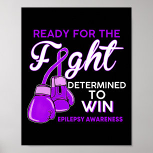 Fight Epilepsy Awareness Purple Butterfly Poster