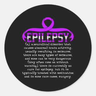 Fight Epilepsy Epileptic Epilepsy Awareness Month Classic Round Sticker