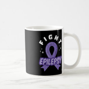 Fight Epilepsy Purple Ribbon Awareness Support Out Coffee Mug