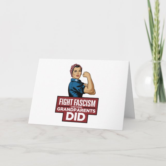 Fight Fascism Like Your Grandparents Did Note Card (Front)