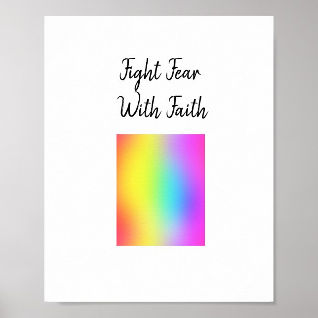 Fight Fear With Faith Poster (Front)